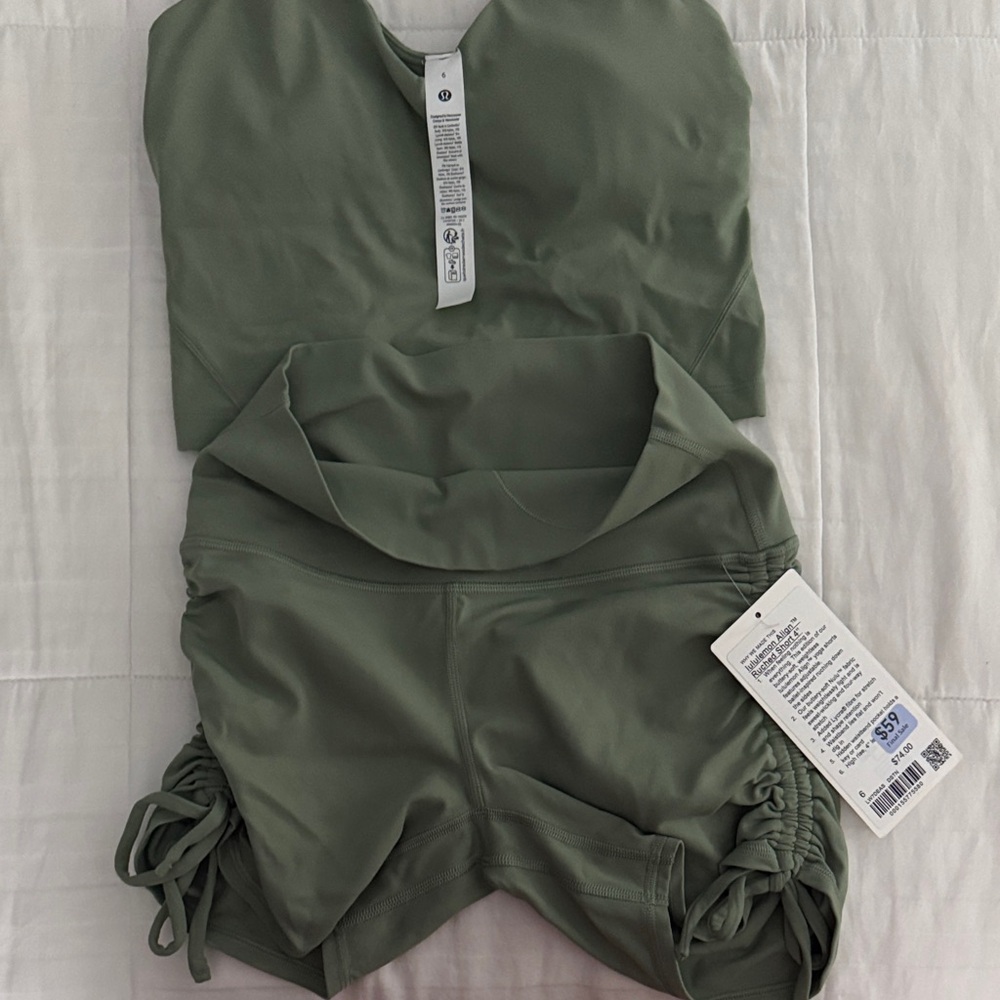 lululemon athletica Green Bike Shorts